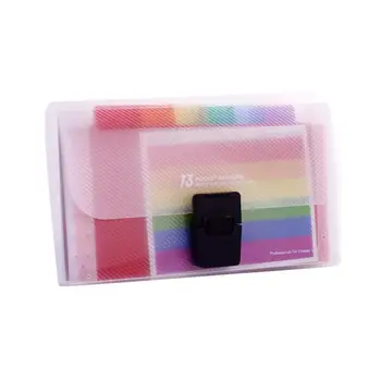

A6 Document Folder Manager File Holder Organizer Stationery Business 13 Grids Rainbow Color Multifunctional Universal