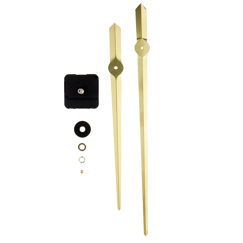 Wall Clock Quartz Movement Mechanism Gold/Black Hands DIY Repair Parts Kit