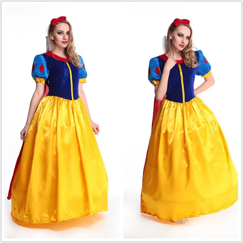 

Halloween Clothing Adult Snow White Princess Dress Women's Play Will Bar Queen Cinderella Wedding Dress Performance Clothing