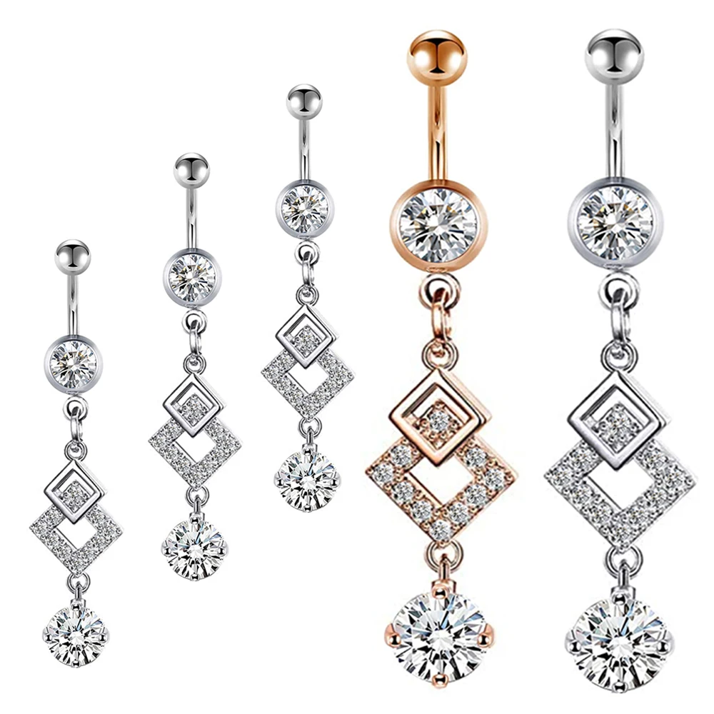 

Belly Button Rings Surgical Stainless Steel 14G Belly Ring Navel Piercing Body Jewelry Nombril Ombligo Wholesales Factory Drop