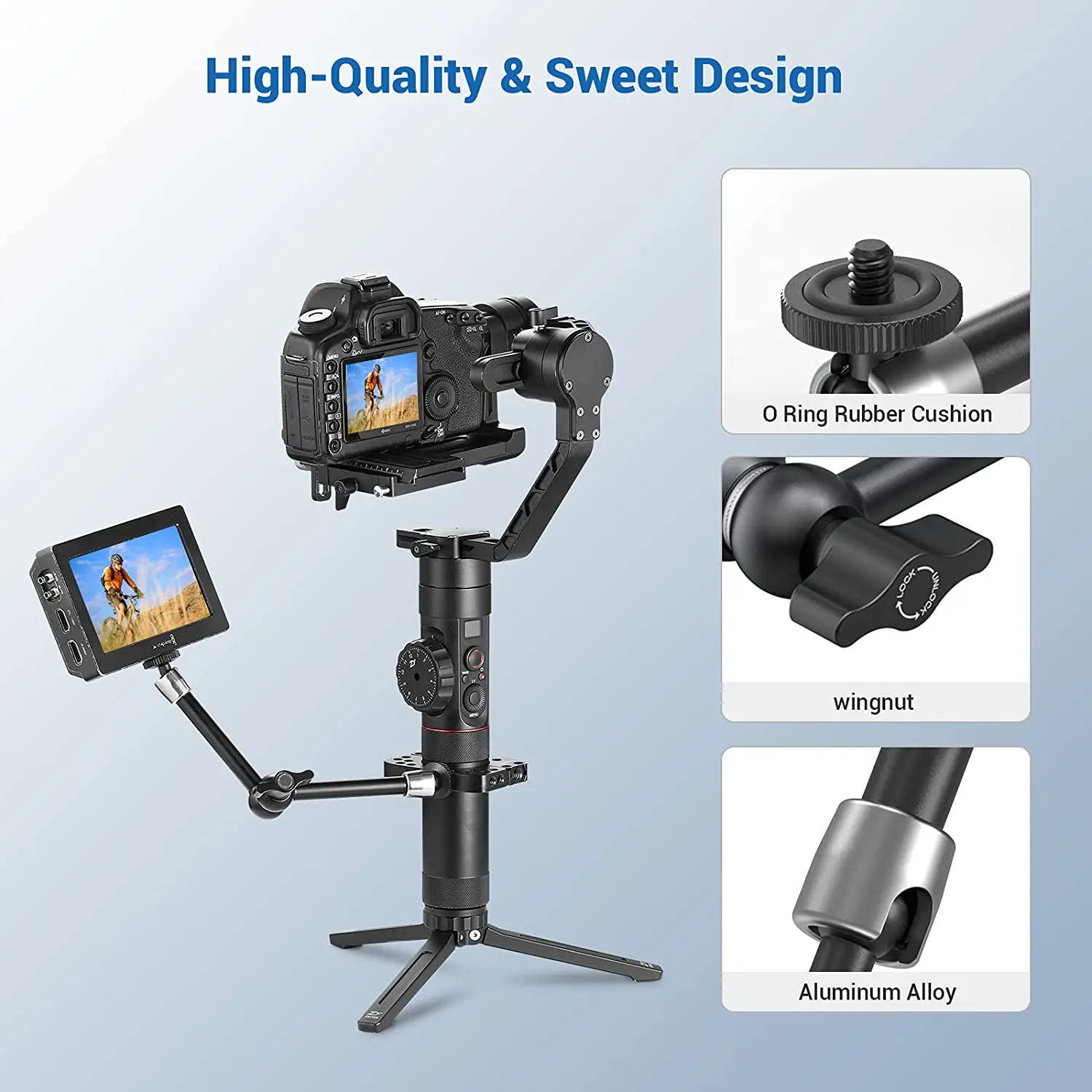 Smallrig 9.5 Polegada Articulando Roseta Braço w Roseta Rosqueado Universal Braço Mágico para Câmera Dslr Gaiola Monitor Led Luz 2066b - Image 6