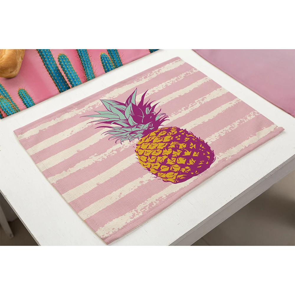 Lychee 42*32 см ананас серии столовые приборы коврик анти-обжигающий коврик DIY украшения кухни обеденные аксессуары