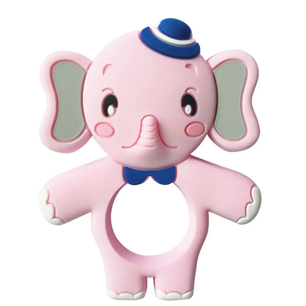 Elephant pink Детская Милая мультяшная игрушка в виде животного игрушки яркие цвета игрушка для обучения Подарки для ребенка - Цвет: Elephant pink