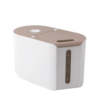 

Multifunctional 10kg Thicken Rice Bucket Rice Container Moisture-proof Sealed Grain Storage Bin for Kitchen Restaurant(Coffee)