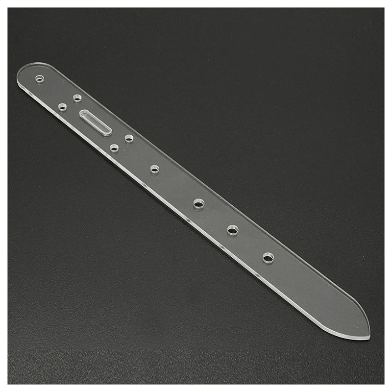 5Pcs Set Acrylic Leather Belt Buckle Head End Templates Stencil Tool