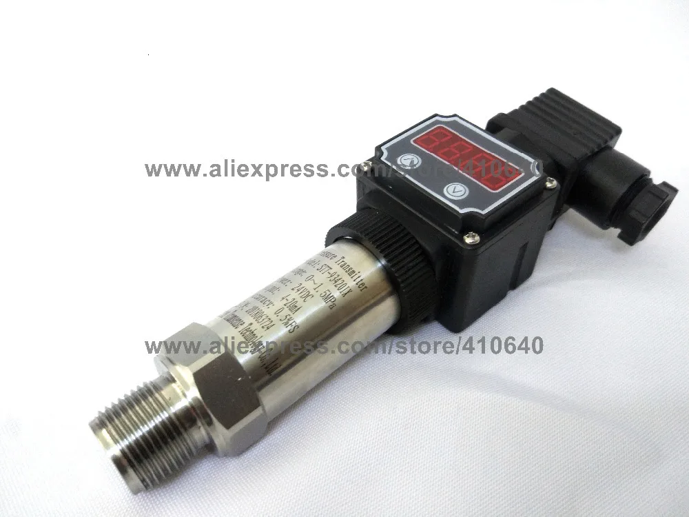 Датчик давления от 4 до 20mA DC24V M20x1.5 светодиодный диффузный кремниевый цифровой дисплей 1,5 МПа 0.5% точность другой диапазон доступен