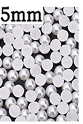 5mm-half-ivory 1 сумка смешанный 2-7 мм белый/слоновая кость жемчуг бусины полукруглые, плоские с одной стороны/120-1200Pc-Artifical искусственный бисер, имитация жемчуга, для плетения браслетов Нейл-арт-деко ZD26 - Цвет: 5mm-half-ivory