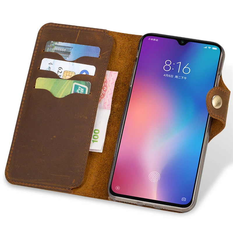 Флип-чехол для телефона чехол для Xiaomi mi 5s 6 8 9 A1 A2 lite Max 2 3 mi x 2s Crazy horse skin Cover для Redmi Note 4 4x 4A 5 Plus