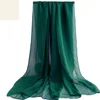 Long Scarf Summer Wrap Scarf Ladies Green Scarf Shawl Top Grade Brand Scarves Simple Plain Chiffon Head Scarf Womens Warm Scarve 1