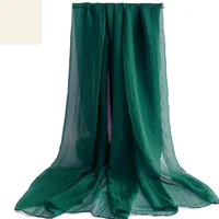 Long Scarf Summer Wrap Scarf Ladies Green Scarf Shawl Top Grade Brand Scarves Simple Plain Chiffon Head Scarf Womens Warm Scarve 1