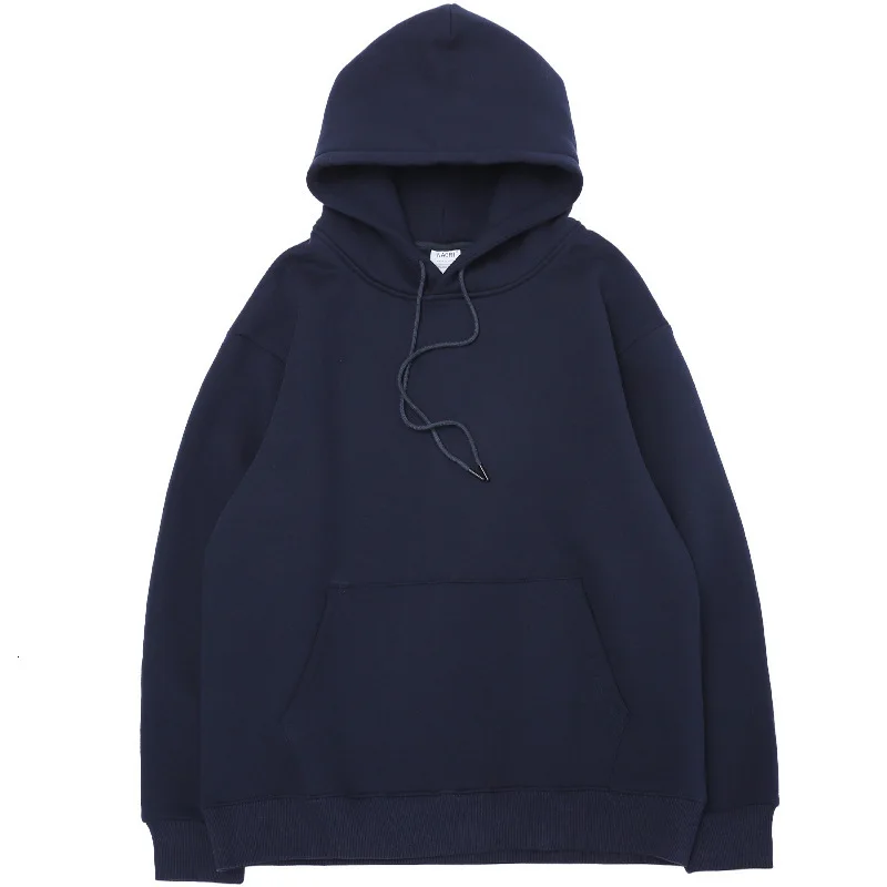 Navy H. A. Sueno Популярные свободные мужские s толстовки High Street Solid мужские s толстовки Толстовка с капюшоном оверсайз для мужчин Прямая /7 - Цвет: Navy