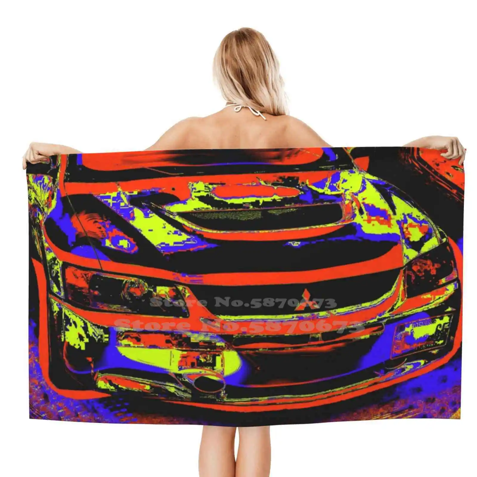 2006 Mitsubishi Lancer Evolution Edition 8 Quick Dry Beach Towel Microfiber Bath Towels Aarondrong Aaron Drong Jdm |