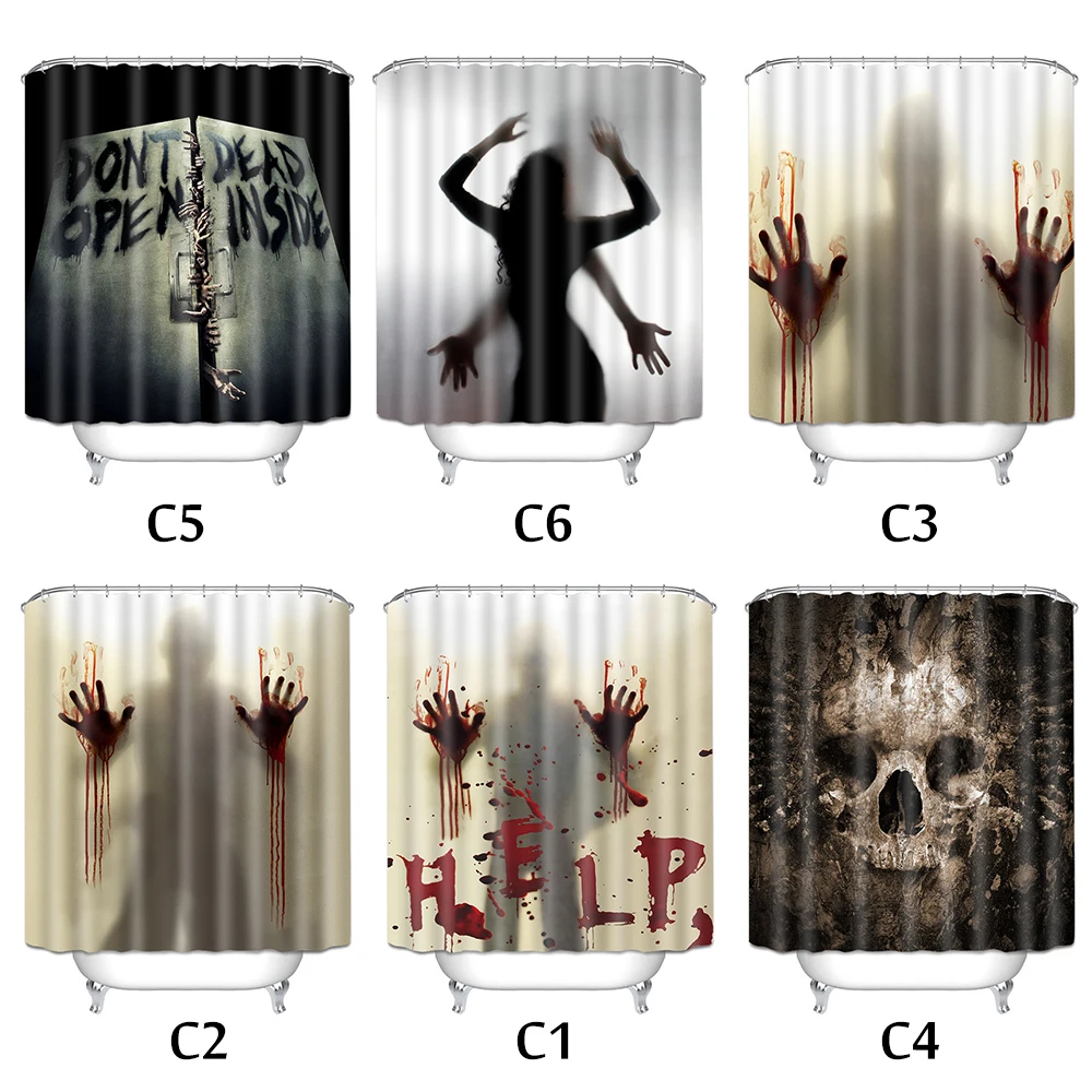 Декор для Хэллоуина занавеска душа оконная s Horror Bloody Hands ванная душевая 180*180 см |