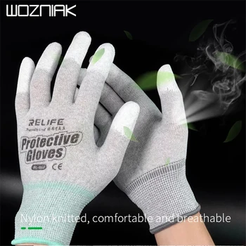 

RELIFE RL-063 Anti static Gloves Antiskid ESD Electronic PU Coated Finger Protection Gloves For Computer Phone Refurbishment