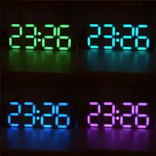 Большой размер радуга цвет цифровой трубки DS3231 часы DIY Kit Цифровой дисплей цвет регулируемый обильные функции эффекты