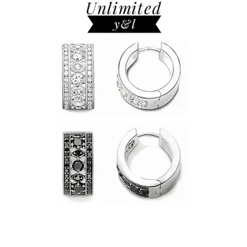 

Geometric Flower Creole Hinged Hoop Earrings Thomas Style Glam Fashion Good Jewerly For Women Men Gift In 925 Sterling Silver