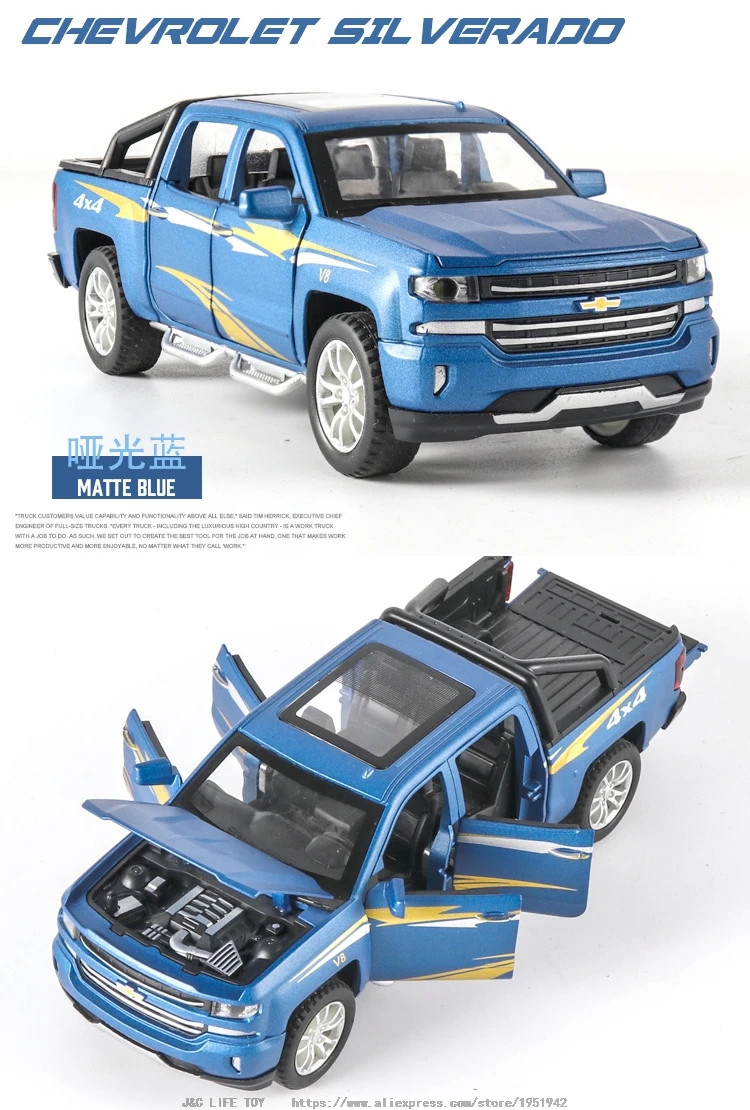 1:32 HX CHEVROLET пикап грузовик игрушка автомобиль металлические Игрушки Diecasts& Toy транспортные средства модель автомобиля высокая Игрушечная машина игрушки для детей
