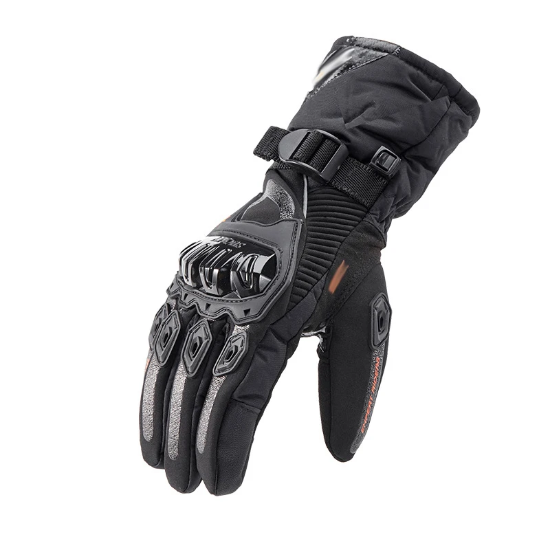 Moto rcycle перчатки водонепроницаемый ветрозащитный зимний теплый Guantes moto Luvas сенсорный экран moto siklet Eldiveni защитный - Цвет: Черный