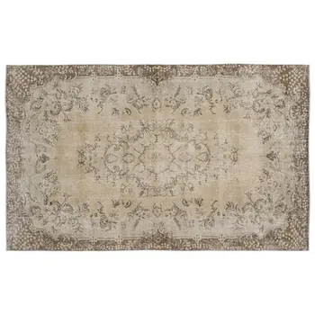 

Handmade Beige Vintage English English Area Rug 191x312 Cm-6'3''X10'3''