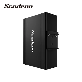 

Scodeno 4 Port Industrial Gigabit PoE+ DIN-Rail Network Managed Switch, 120 W Power Budget, 2 SFP Slot, IP40
