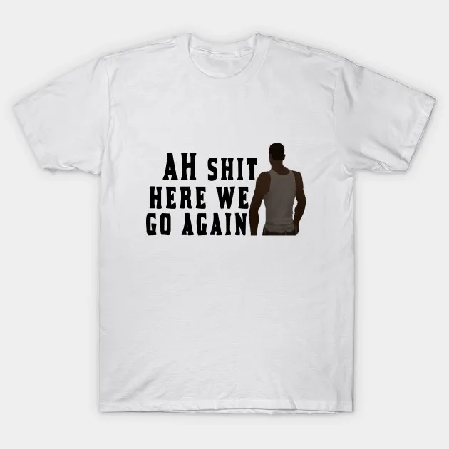 Men t-shirt Ah shit here we go again tshirt Women t shirt | Мужская одежда