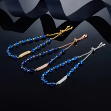 925 стерлингового серебра Классический шарик голубой конфетный Браслет Золотой Серебряный розовое золото цвет модные женские Monaco брендовые ювелирные изделия