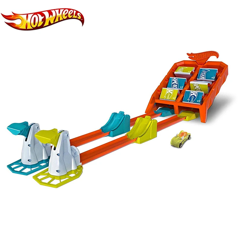 Hot Wheels, прыгающий балл, конкурентный трек, детский набор, литые под давлением модели, автомобильные аксессуары, для мальчиков, для игры в помещении, Juguetes, подарки, игрушки