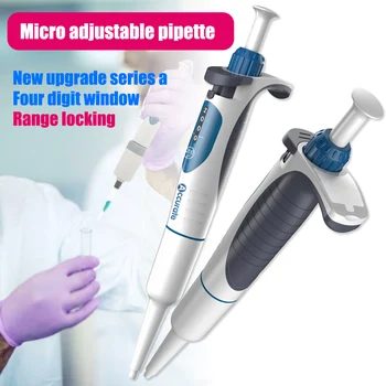

Pipettor Single Channel Adjustable Volume Micro Pipettes Lab Liquid Transfer Pipettes Tool 10/1000ul Hogard