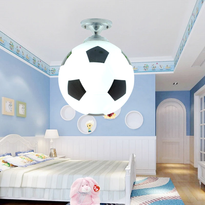 

Modern Glass Ball Decor LED Ceiling Lights Football Hanging Ceiling Lamps for Bedroom Foyer Kitchen Children Room Light Fixtures