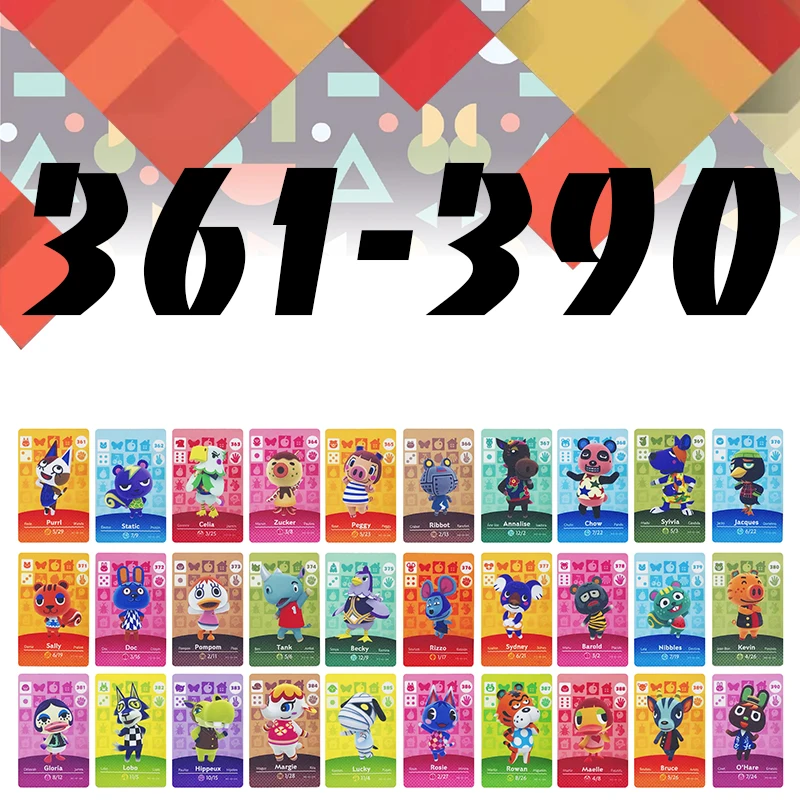 Серия карт для пересечения животных (361 390) NS Games Animal Crossing NFC Card new horizons work For