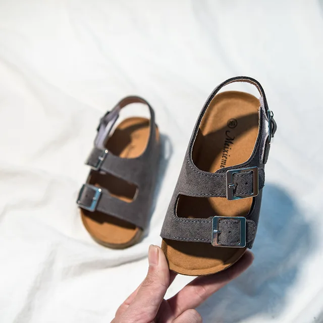 ULKNN 2021 kid's Summer BOY'S Girls' Slipper Baby Sandals Beach Girl Summer Sandals For Boys students school sandals dark gray