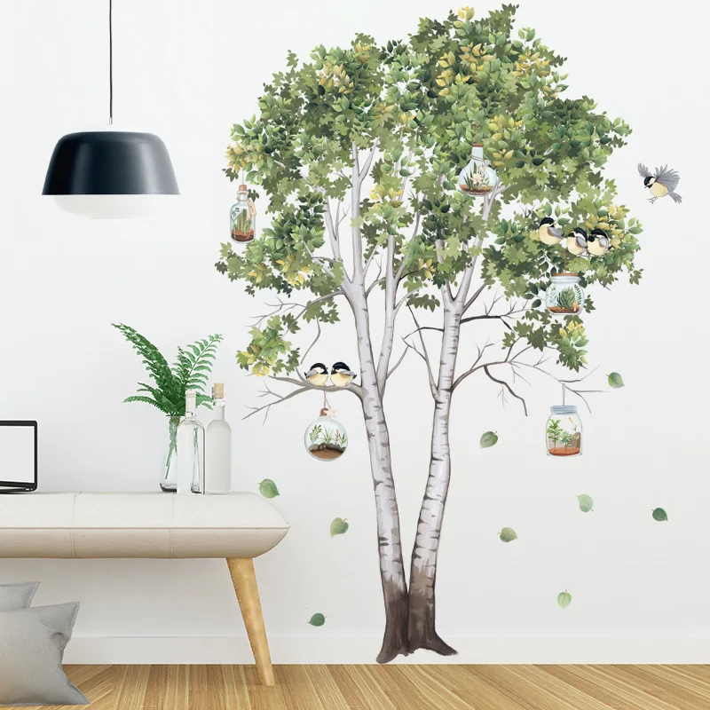 Wall Sticker Large Nordic Tree Wall Stickers Living Room Decoration Bedroom Home Decor Art Removable Decals for Background Decorative Posters
