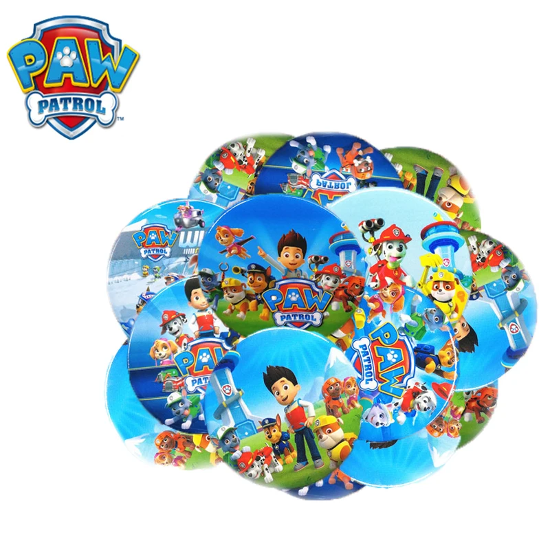 Paw Patrol День Рождения украшения поставки собака мультфильм маленький значок кованого железа значок игрушки из жести для детей 2D23