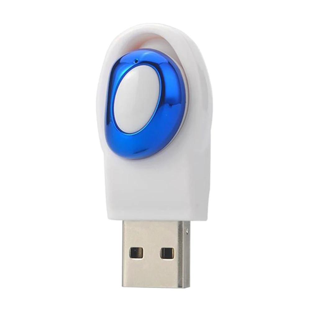 White Blue Bluetooth наушник, мини наушники одиночные беспроводные наушники для одного уха гарнитура с микрофоном(USB зарядное устройство входит в комплект - Цвет: White Blue