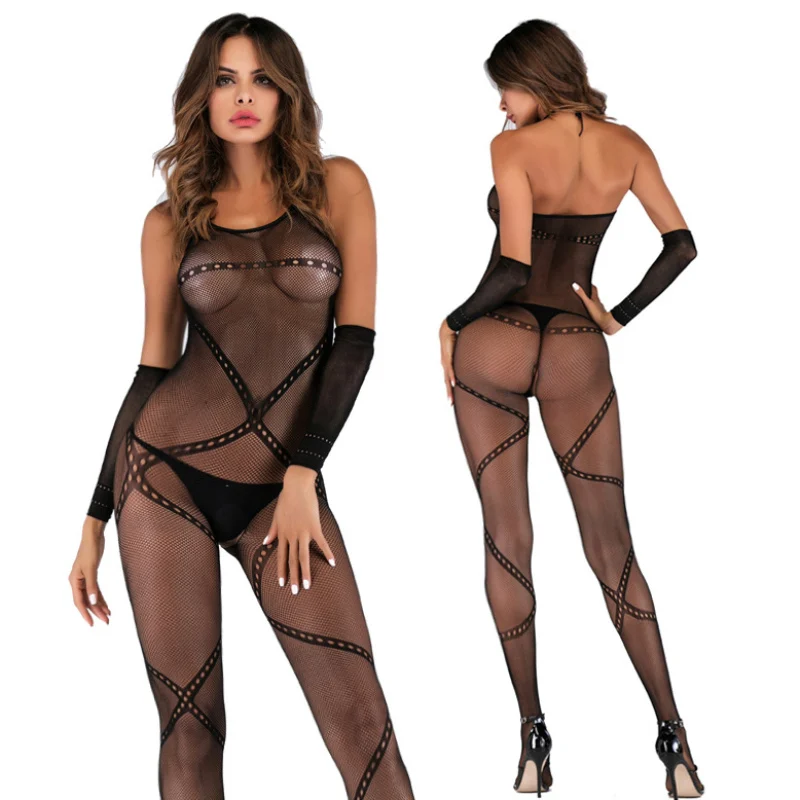 

Women Open crotch Bodystocking Sexy erotic Lingerie for sex fetish body doll porno underwear Crotchless babydoll costumes