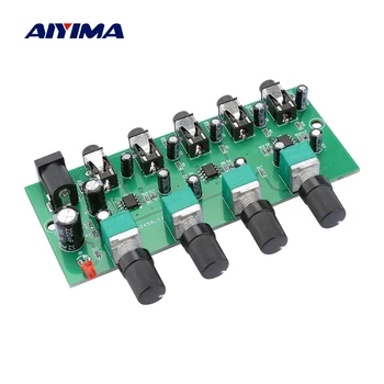 

AIYIMA Microphone Amplifier Board Four Way Condenser Electret Microphone Amplifiers Mixed Output Volume Independent Control
