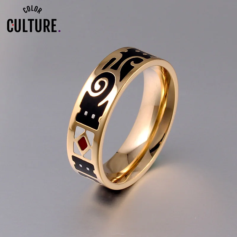 Новое поступление, элегантное черное кольцо для женщин, хорошее ювелирное изделие, подарок для счастливой пары, кольцо из нержавеющей стали - Цвет основного камня: JZ6040A