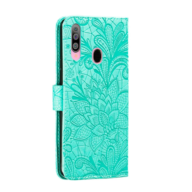 Кожаный чехол с откидной крышкой s для samsung A20S SM-A207F a20 S, чехол для Galaxy A20e SM-A202F A20, SM-A205F, кошелек с кружевным цветком