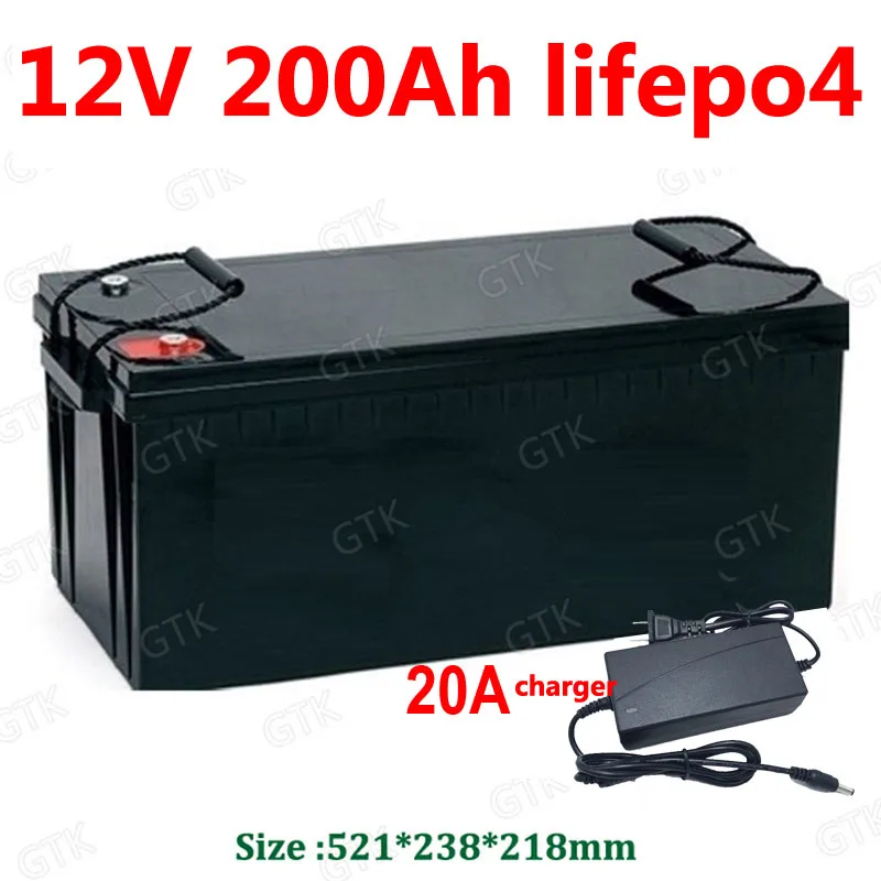 Водонепроницаемый сабвуфер GTK Lifepo4 12 В 8 А · ч 2400 в для фотоэлектрической солнечной