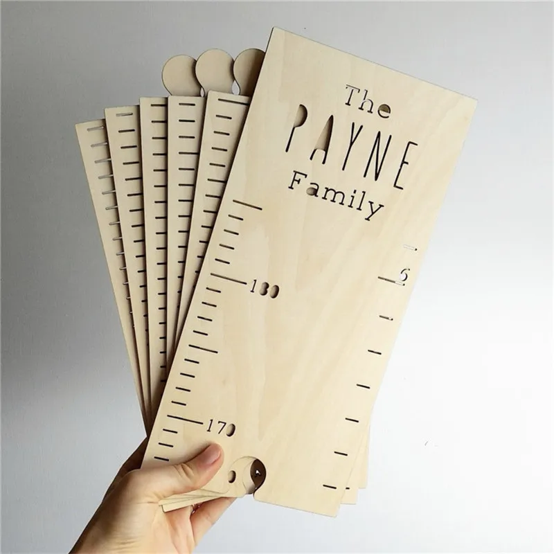 Baby Height Meter Wooden Growth Chart Ruler Kids Children Room Decor Wall Measuring Sticker Ruler Gauge Child Growing Up Gifts