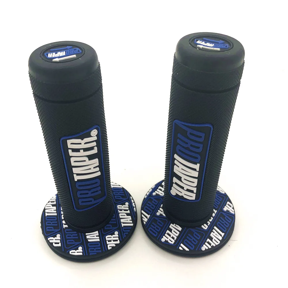 Blue Рукоятка Pro taper для мотоцикла, высокое качество, Protaper, Dirt Pit Bike, для мотокросса, 7/8 дюймов, руль, резиновый гель, рукоятки, Тормозные ручки - Цвет: Blue