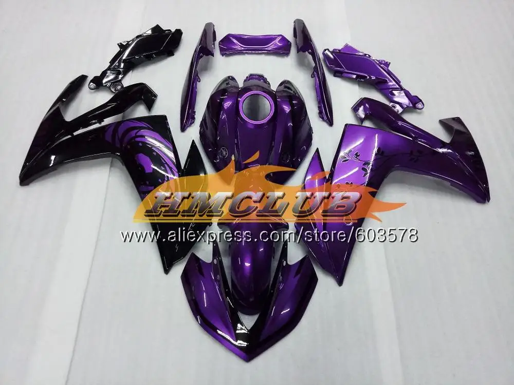 Инъекций для YAMAHA YZF R3 R25 YZFR25 сине-белые 63CL. 61 YZF-R3 YZF-R25 R 25 YZFR3 14, 15, 16, 17, обтекатель oem - Цвет: No. 16 Purple