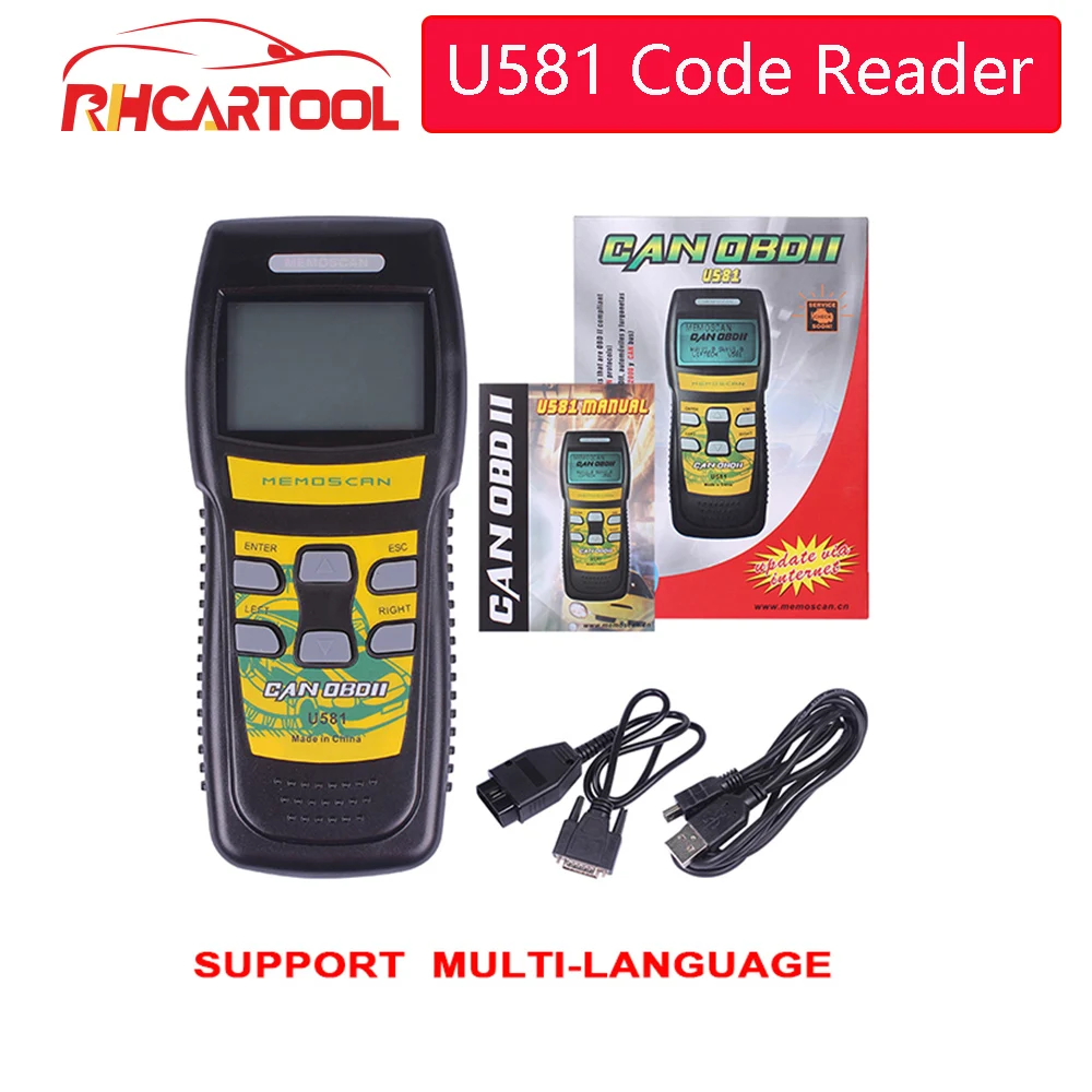 Новинка OBD2 Memoscan U581 сканер данных в реальном времени U581 считыватель кодов OBD2 OBD II диагностический инструмент сканирование бесплатное обновление онлайн