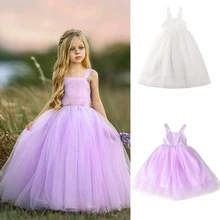 Платья в стиле Лолиты для маленьких девочек; модные детские Платья с цветочным узором для девочек; Тюлевое платье-пачка для свадьбы, подружки невесты, торжества, выпускного вечера; вечерние платья; От 1 до 6 лет