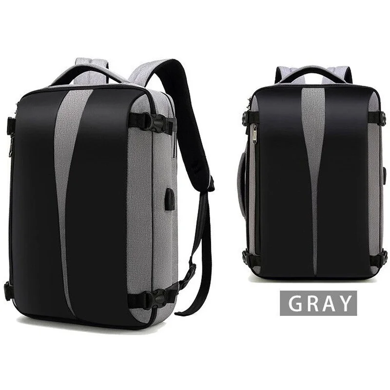 17 дюймовый модный мужской деловой рюкзак для ноутбука, дорожный водонепроницаемый и Противоугонный рюкзак с usb зарядкой и замком