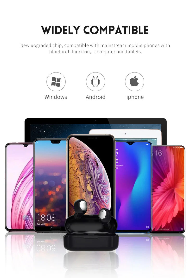 Q2 Bluetooth 5,0 наушники TWS беспроводные головные уборы спортивные Handsfree наушники 3D стерео игровая гарнитура с микрофоном зарядная коробка