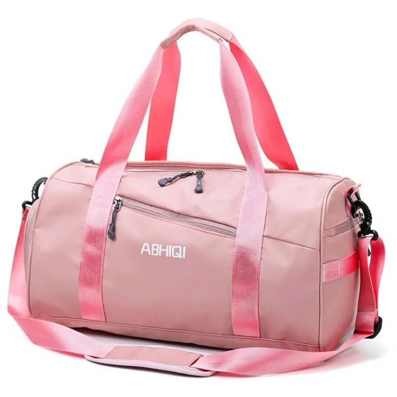 

Outdoor Waterproof Nylon Sports Gym Bags Men Women Training Fitness Travel Handbag Yoga Mat Sport Bag with shoes Compartment