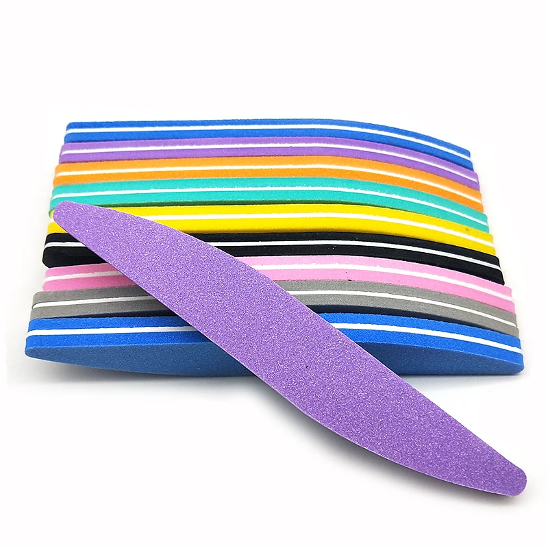 10PCS Colorful 100/180 Reusable Sponge Nail File Manicure Sandpaper Polishing Professional Nail FilesThin Nail Art Manicure Tool