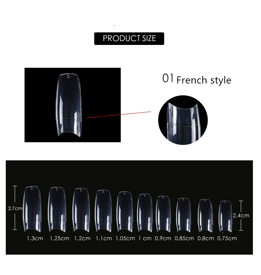 Прозрачные ногти-Лидер продаж французских стилей накладки для ногтей натуральные накладки для ногтей накладные накладки для ногтей и наращивание ногтей