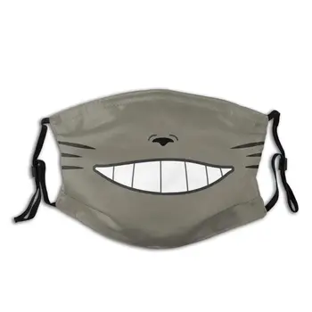 

Totoro Smiling Non-Disposable Mouth Face Mask Anti Bacterial Dustproof Mask With Filters Protection Mask Respirator Mouth Muffle